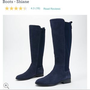 Knee high Marc Fisher blue suede boots